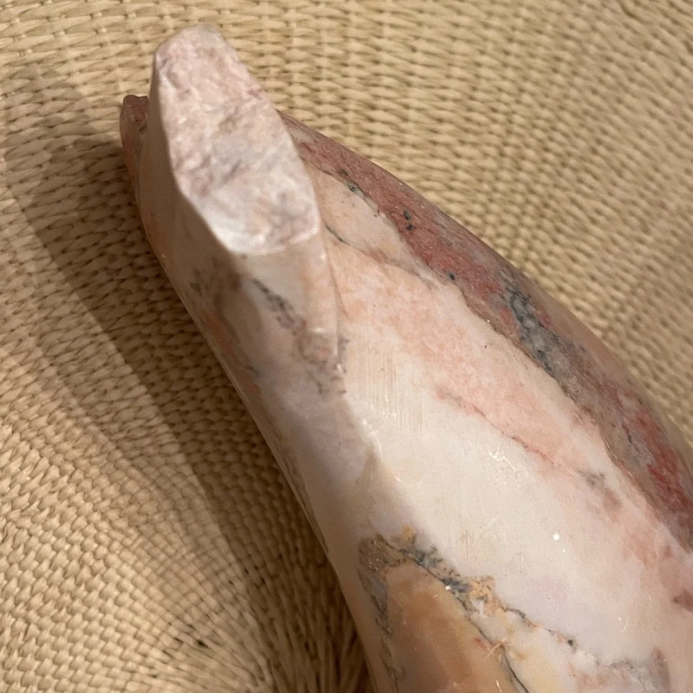 Heavy Carved Dolphin Sculpture- 10” Long Weight; 4.12 POUNDS